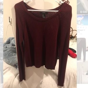 Forever 21 maroon/wine small knit sweater